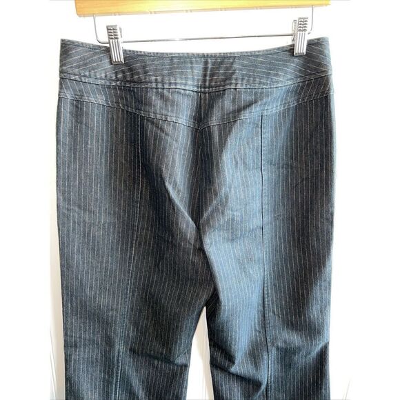 Bently A. Wide Leg Jeans Women’s 12 Blue Split Back Hem Stripped Classic Y2K - Picture 11 of 11